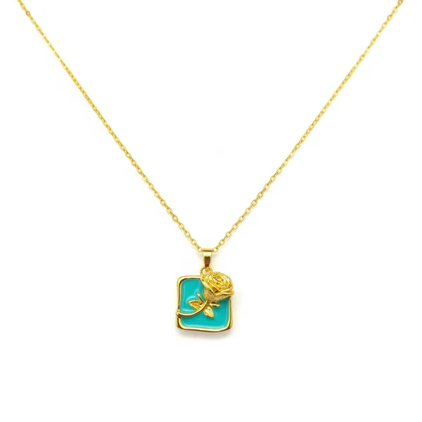 Gold_Plated_With_Green_Brass_18K_Rose_Garden_Pendant_Necklace_For_Women